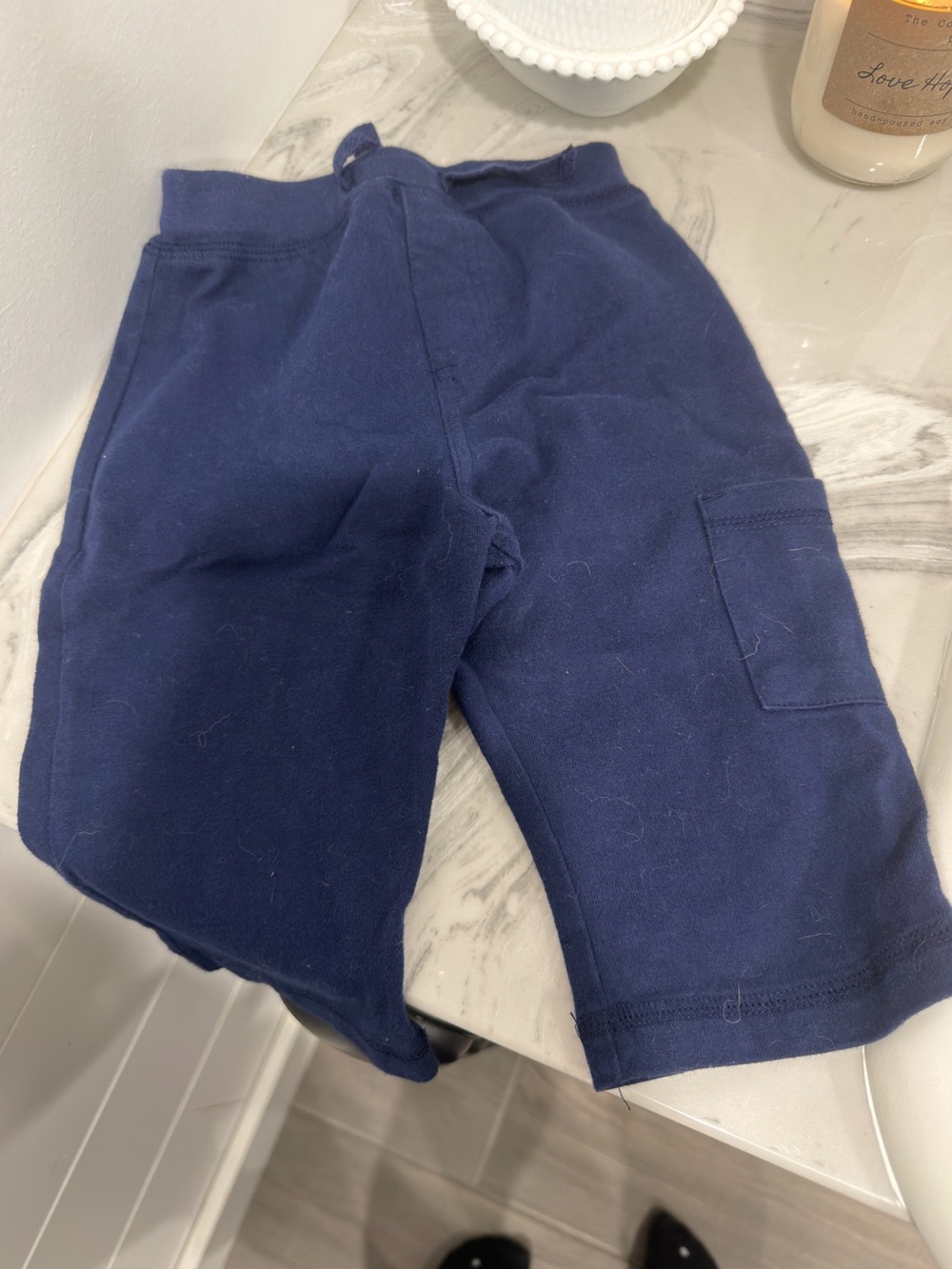 Place Navy Blue Cargo Knit Shorts